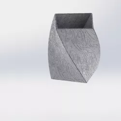 Spiral cube vase