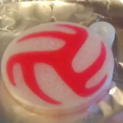 TEST resin volleyball keychain