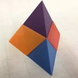 Tetrahedron, Puzzle, Triangular Pyramid, Dissection, Four Pentahedra
