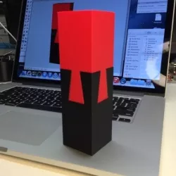 The "Impossible Dovetail" in cube and tall form, 3D printed in PLA