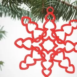 Tons of Hearts Snowflake Decoration