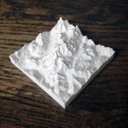 Topographic map of Mont Blanc