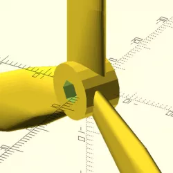 Triple airplane propeller or wind turbine