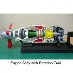 Turboprop Engine, for Business Aircraft, Free Turbine Type, Cutaway