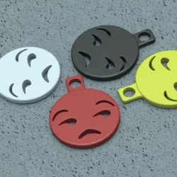 Unamused Emoji Keychain Charm