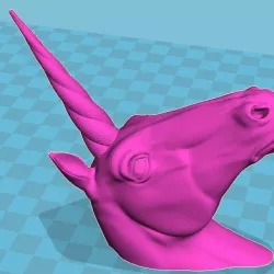 unicorn head bust
