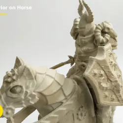 Warrior on horse - kit for 3D printing 3D print model