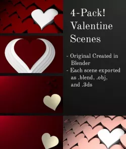4 Pack - Valentine Scenes