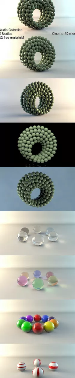 5 Studios & 22 Materials C4D