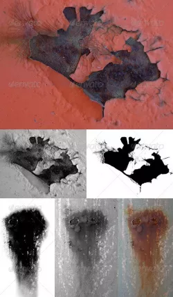 AGING Textures Pack - 54 Textures + Alpha + Bump