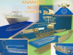 Animated elements of Boat Model