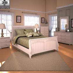 Ashley Cottage Retreat Sleigh Bedroom Set