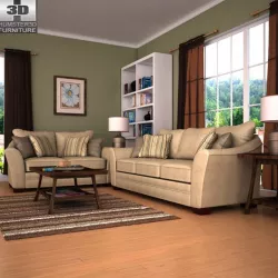 Ashley Lena - Putty Sofa & Loveseat Set