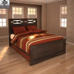 Ashley X-cess Queen Panel Bed - 3D Models.