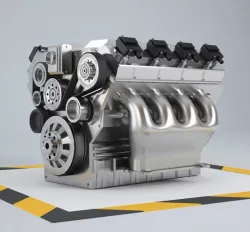 Car Engine 8 cylinders
