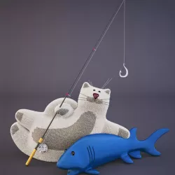 Cat and Fish Toys