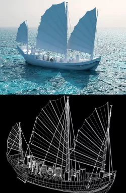Chinese junk ship