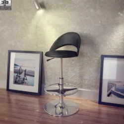 Chintaly Black Bar Stool - Chintaly Furniture