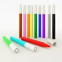 Customizable Coloured Marker with Vray Materials