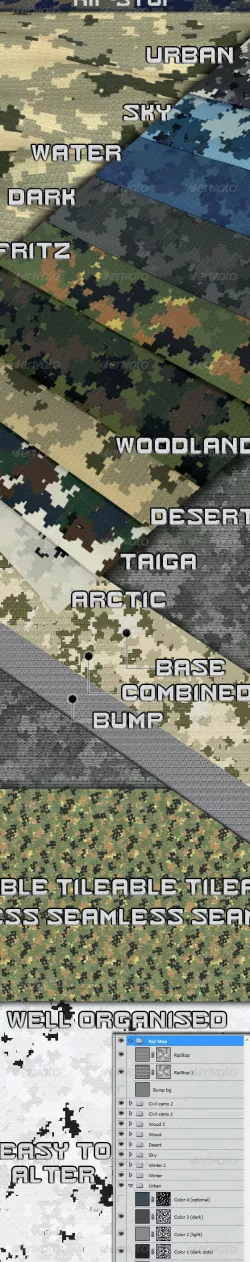 Digital Camouflage Rip-Stop