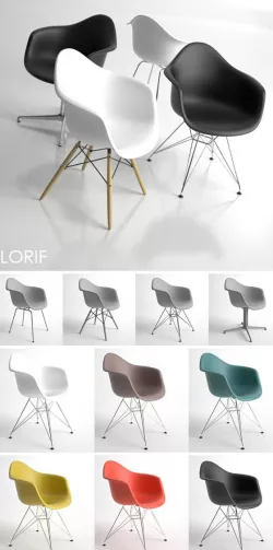 Eames Plastic Armchair 4in1, DAL, DAX, DAW, DAR,