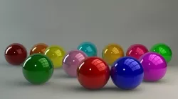 Glossy materials (12 pack) for C4D