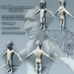 Goblin Low Poly Base Mesh Ver1.0