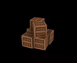 Hand Painted Wooden Crate