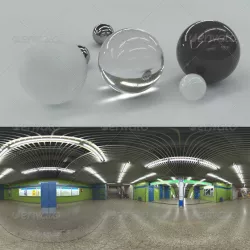 HDRI spherical panorama - subway