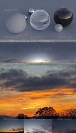 HDRI spherical sky panorama -1731- fall evening