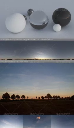 HDRI spherical sky panorama -1916- sommer dusk
