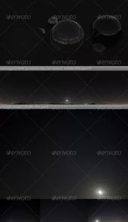 HDRI spherical sky panorama -2103- night & stars