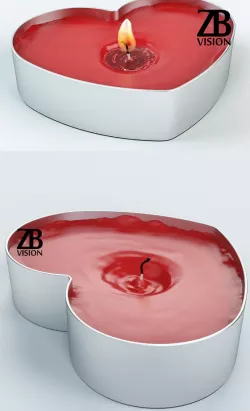 Heart shaped candle