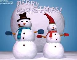 High Quality 3D Snowman Set