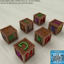 Letters Color Boxes and Quad Base