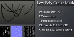 Low Poly Cables Mesh
