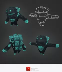 Low Poly Crystal Elemental