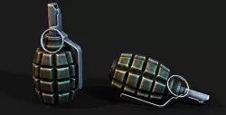 Low Poly F1 Grenade