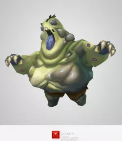 Low Poly Fat Zombie