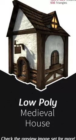 Low Poly Medieval House