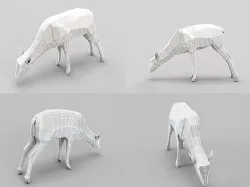 Low Poly Mesh Deer