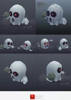 Low Poly Micro Ghost Hubert