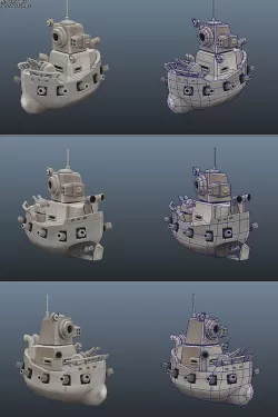 Low Poly Micro Ship
