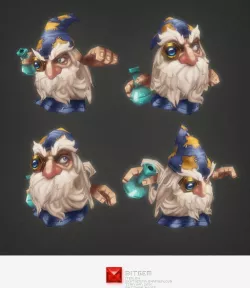 Low Poly Micro Wizard Morgan Fizban