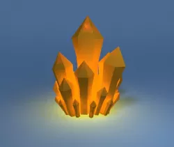 Low poly mineral crystal