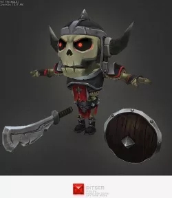 Low Poly Mini Skeleton Rattle