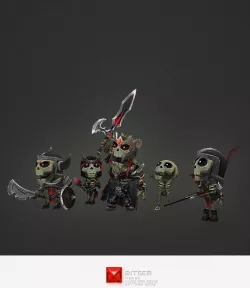 Low Poly Mini Skeleton Swarm Pack