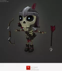 Low Poly Mini Skeleton Tail