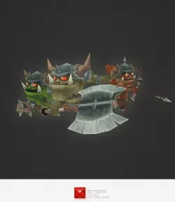 Low Poly Orc Character Set