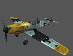 Low poly plane 3D ME-109